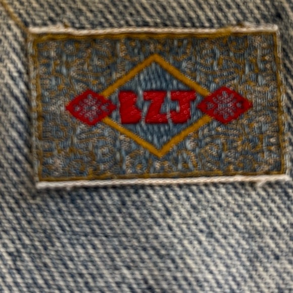 BZJ Blue Denim Jacket Size L Vintage unisex - Picture 2 of 10